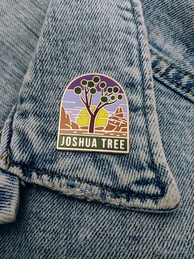 Joshua Tree National Park Enamel pin , National park accessories, gift for hikers image 3