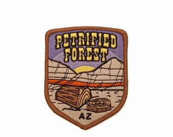 Petrified Forest National Park Full embroidered illustrated iron-on patch