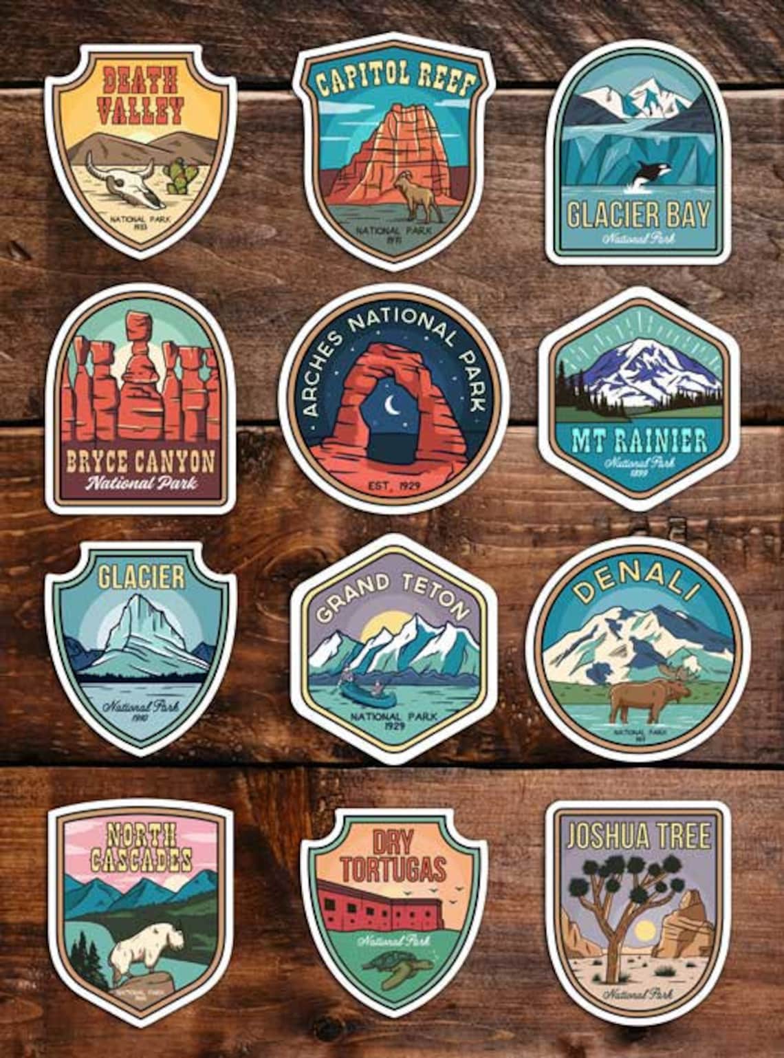 National Park Stickers GET 3 6 10 20 30 or 63 Vinyls - Etsy