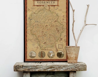 Yosemite National Park Map, see America map, john muir trail map, el capitan map, sequoia trees