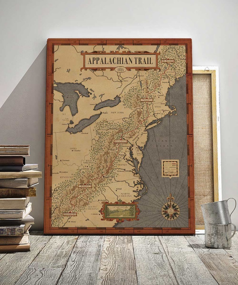 Appalachian Trail Map, The people's Trail Map, Hiking trail map, america trail map, image 4