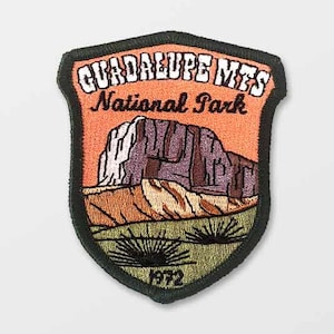 Guadalupe Mountains National Park Full embroidered illustrated iron-on patch image 2