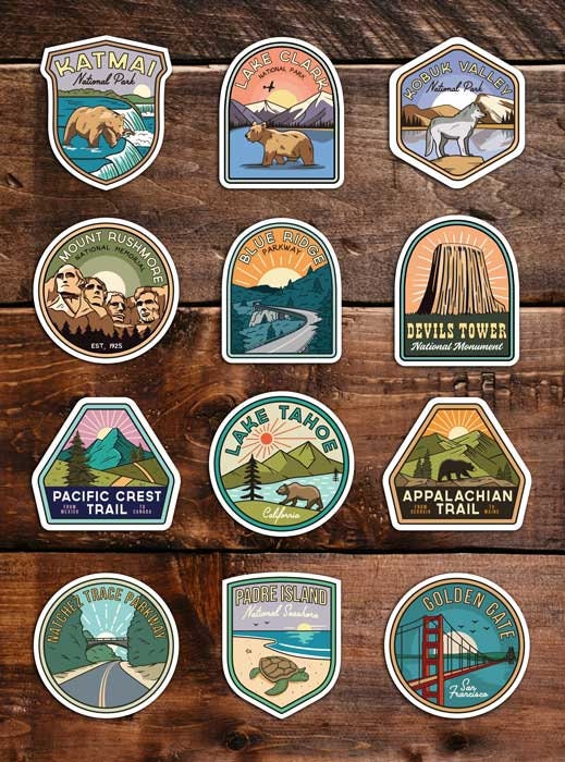 National Park Stickers GET 3 6 10 20 30 or 63 Vinyls - Etsy