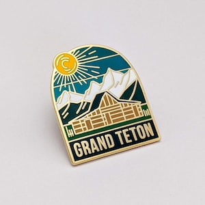 Grand Teton National Park Emaille Pin, Nationalpark Accessoires, Geschenk für Wanderer