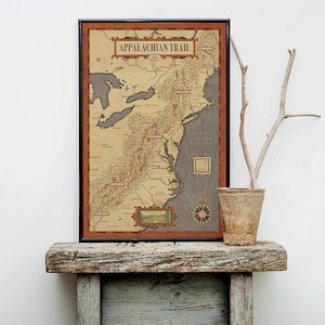 Appalachian Trail Map, The people's Trail Map, Hiking trail map, america trail map, image 1