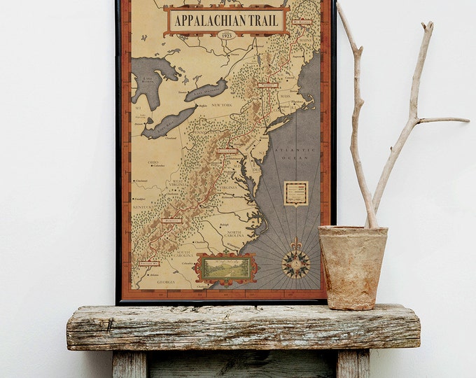 Appalachian Trail Map, the People's Trail Map, Hiking Trail Map