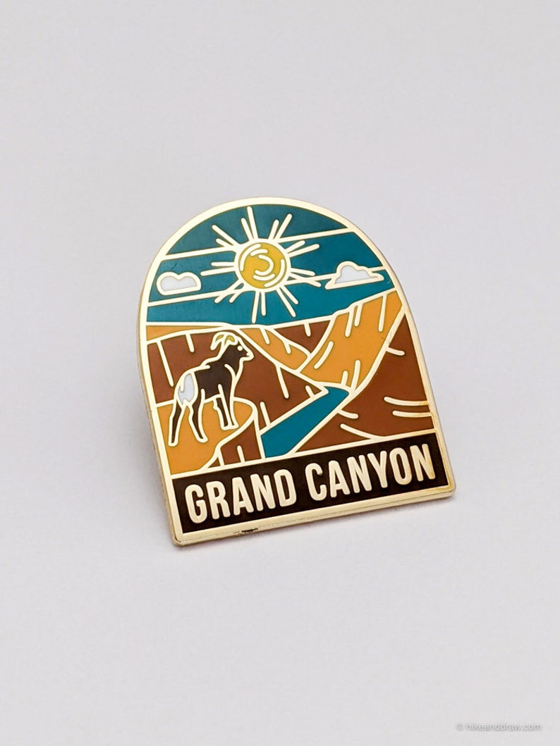 Grand Canyon National Park Enamel pin , National park accessories, gift for hikers image 1