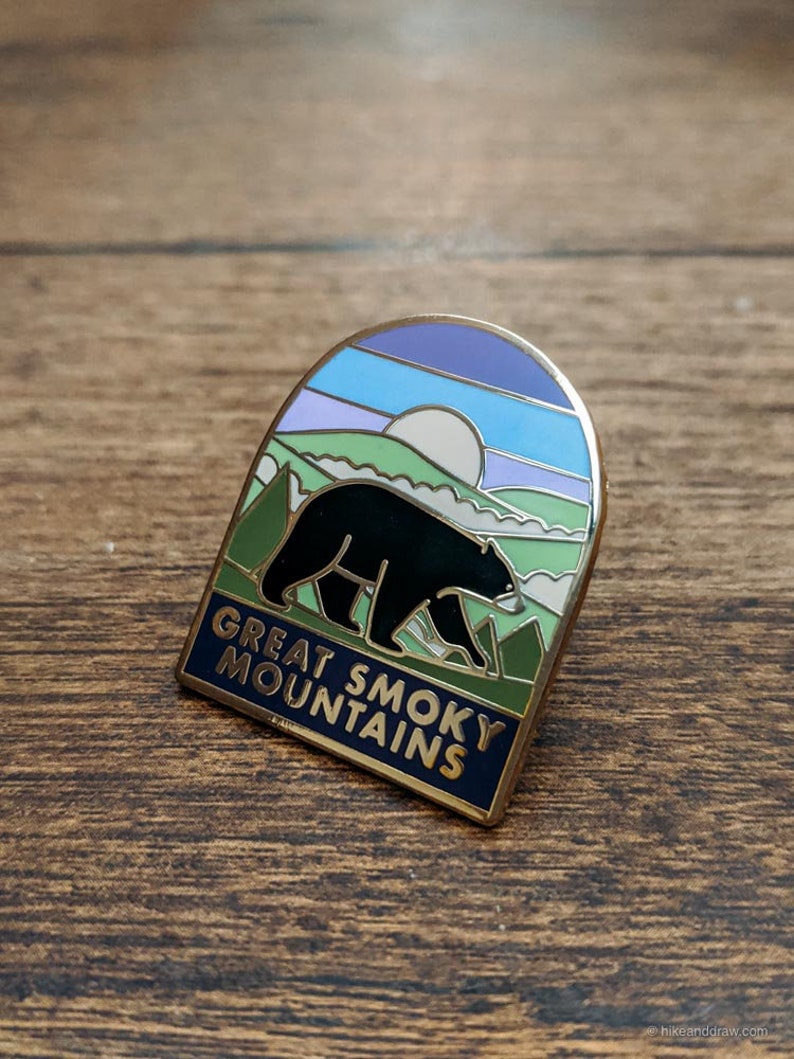 Great Smoky Mountains National Park Enamel pin , National park accessories, gift for hikers image 2