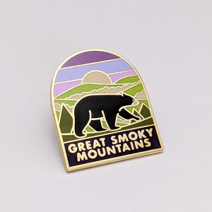 Great Smoky Mountains National Park Enamel pin , National park accessories, gift for hikers image 1