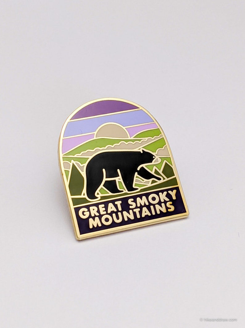 Great Smoky Mountains National Park Enamel pin , National park accessories, gift for hikers image 1