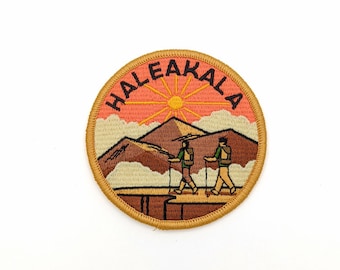 Haleakala National Park Full embroidered illustrated iron-on patch