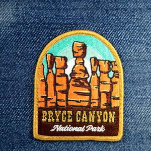 Bryce Canyon National Park Full embroidered illustrated iron-on patch image 2