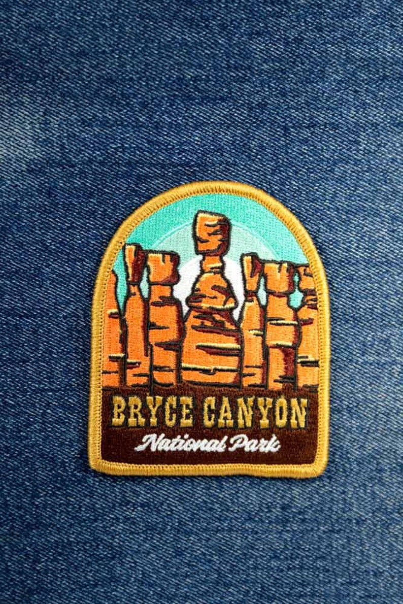 Bryce Canyon National Park Full embroidered illustrated iron-on patch image 2