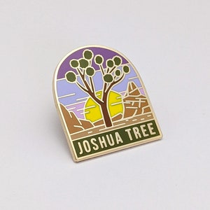 Joshua Tree National Park Enamel pin , National park accessories, gift for hikers image 1