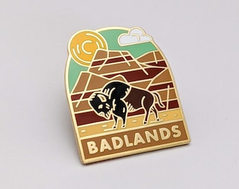 Badlands National Park Enamel Pin, Hiking Accessory