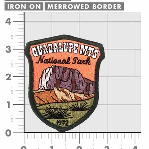 Guadalupe Mountains National Park Full embroidered illustrated iron-on patch image 3