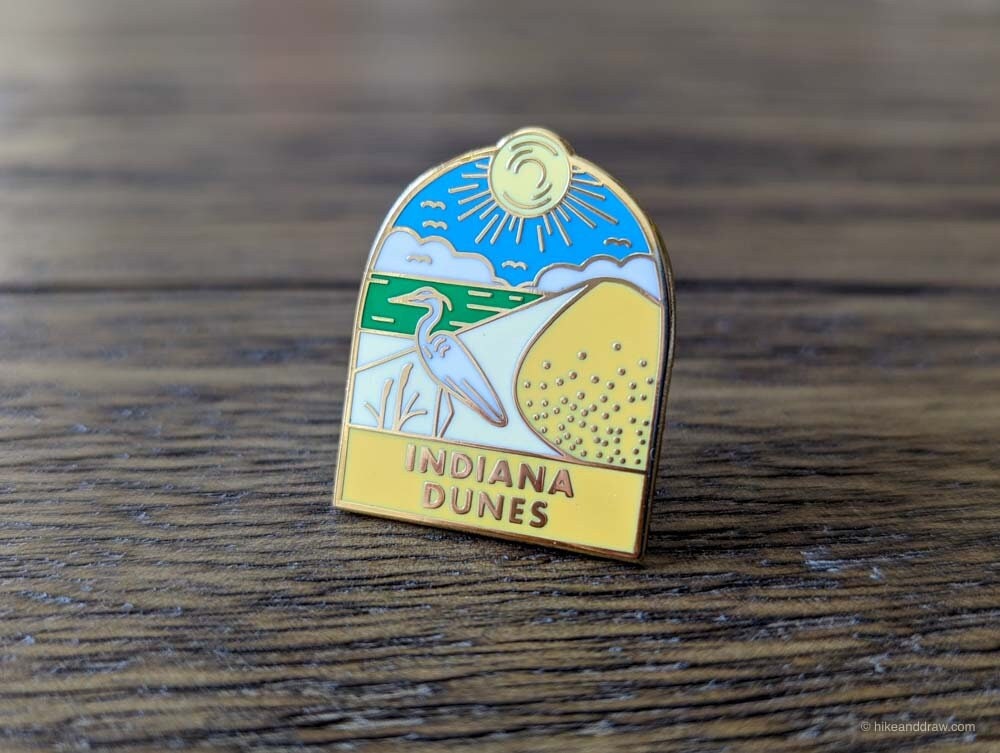 Indiana Dunes National Park Enamel pin , National park accessories, gift for hikers
