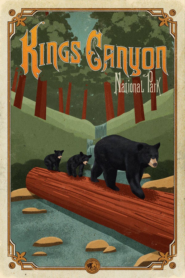 Kings Canyon Poster Kings Canyon National Park Kings Canyon Etsy
