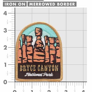 Bryce Canyon National Park Full embroidered illustrated iron-on patch image 3