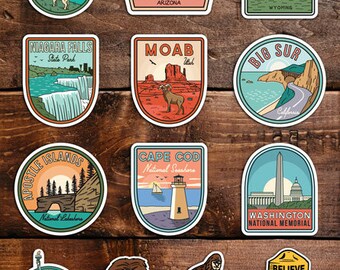 Canyon National Park Oval Sticker - Vinyl Decal For Cars & Laptops