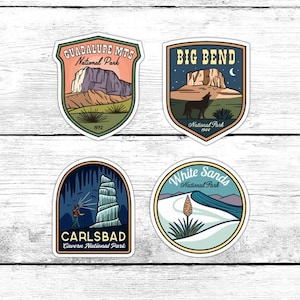 Texas National Park Stickers, New Mexico Vinyls Bundle
