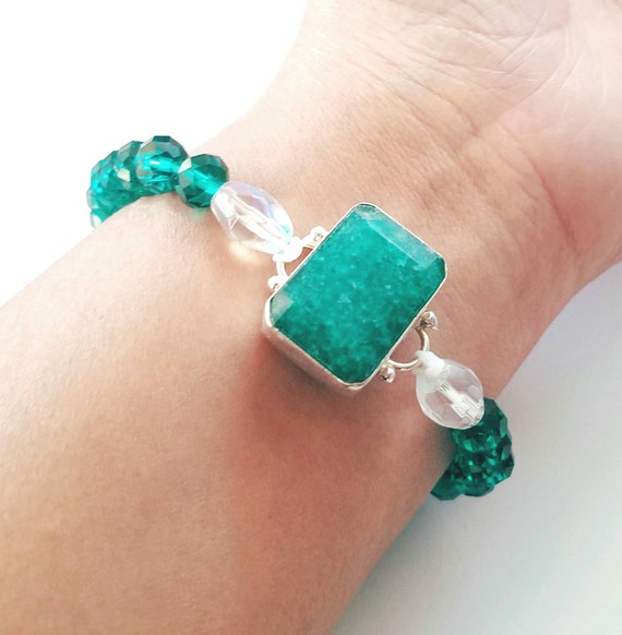 Items similar to Emerald Bracelet on Etsy