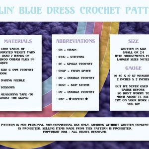 Feelin' Blue Dress Crochet Pattern image 2