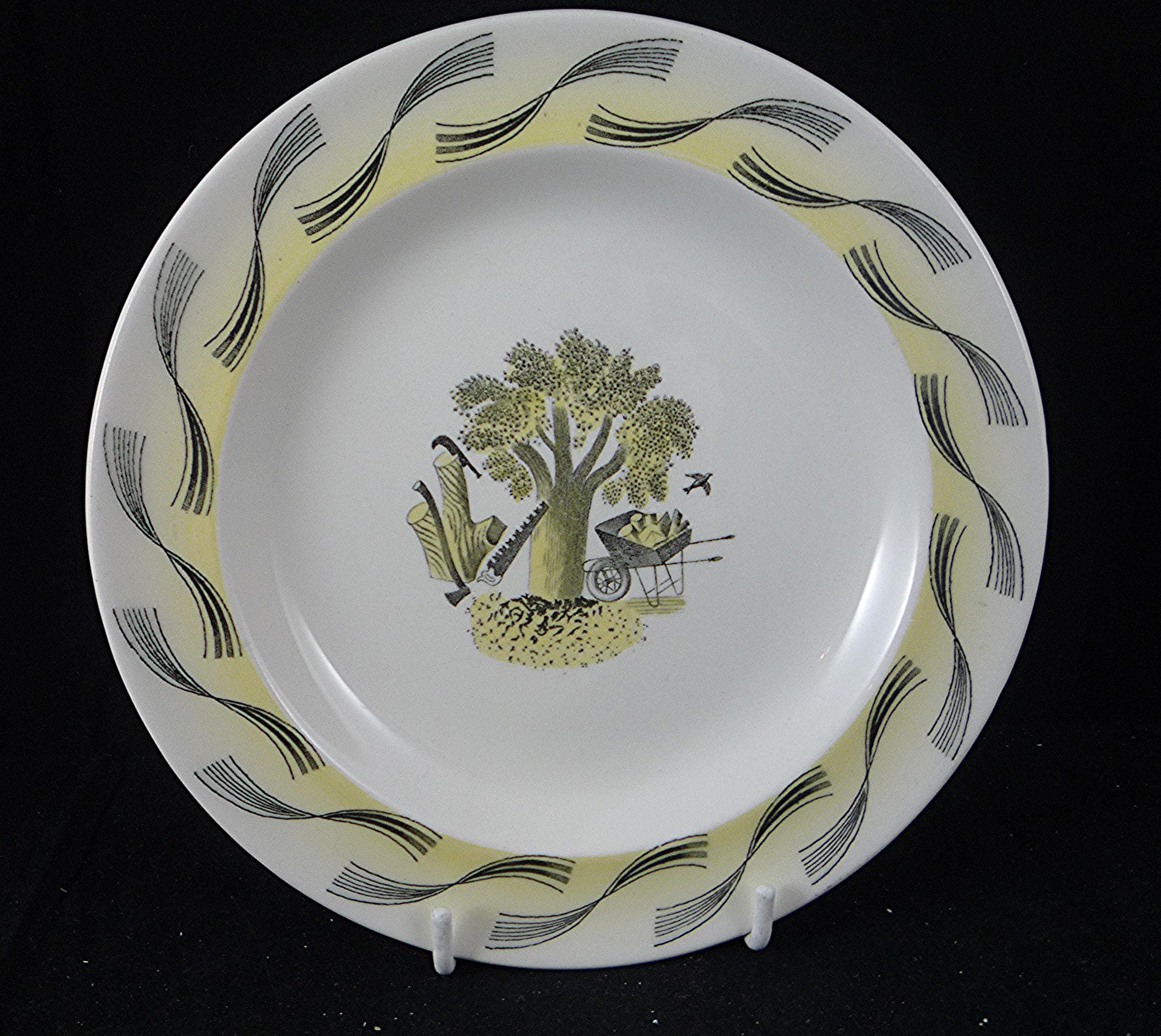 Service à Café Vintage Eric Ravilious Pour Wedgwood - Voyage Six Personnes Années 50