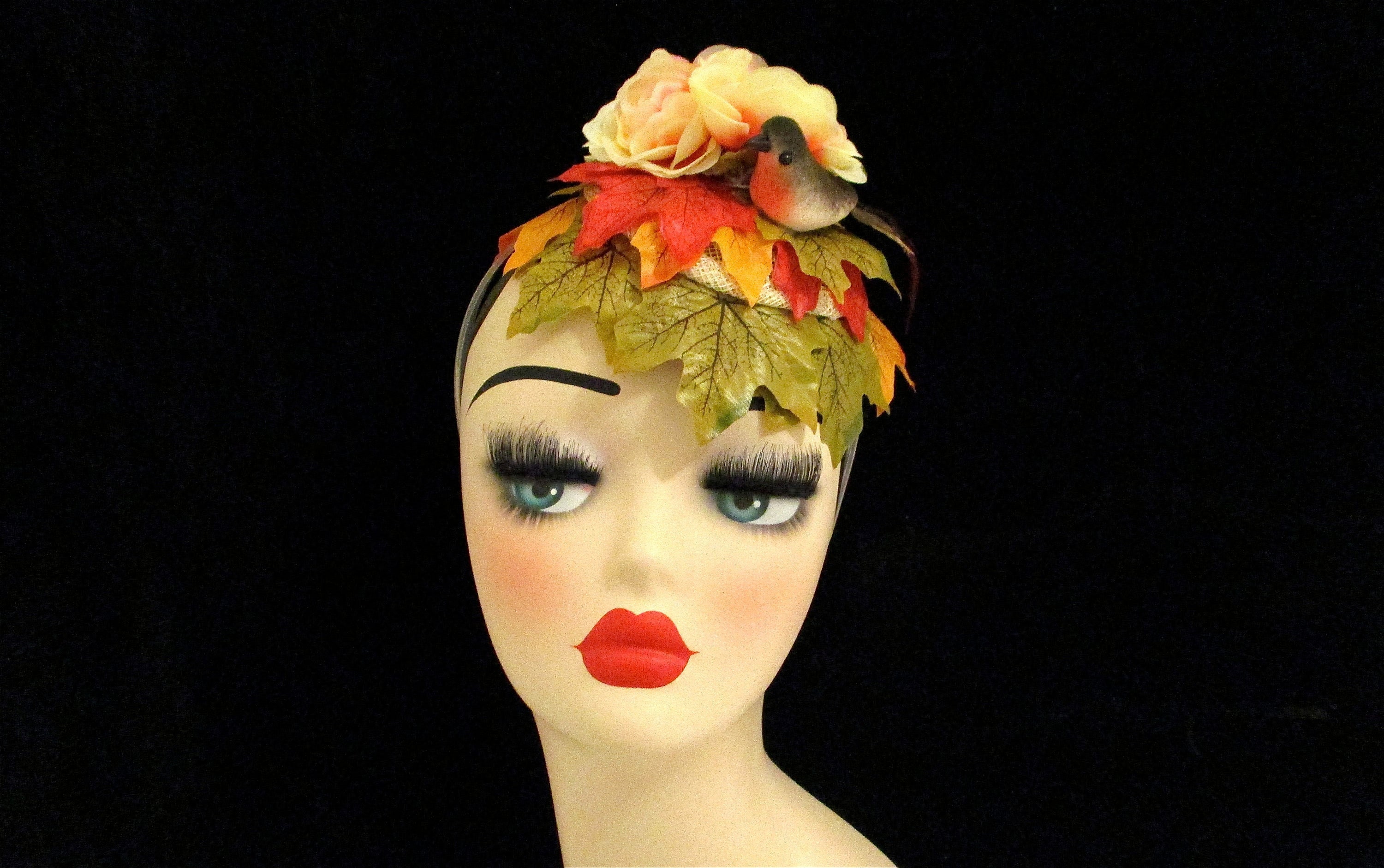 Bird Fascinator Bird in Garden With 