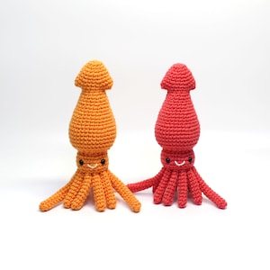 Amigurumi Pattern, Häkelanleitung, PDF, Digitale Datei, Pattern, Handgemacht, englisch. Tintenfisch