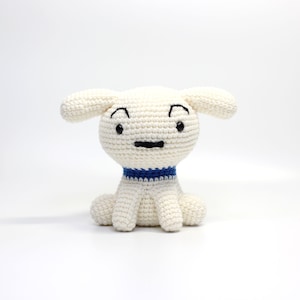 Amigurumi Muster, Häkelmuster, PDF, Digitale Datei, Pattern, englisch, Handgemacht, Weißer Hund