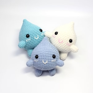 Amigurumi sött virkmönster med daggdroppar (PDF-nedladdning, engelska)