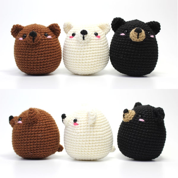 Amigurumi Pattern, Crochet Pattern, PDF,  Digital file, Pattern, English, Handmade, Three Bears