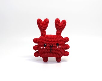 Modello Amigurumi, Modello all'uncinetto, PDF, File digitale, Modello, Inglese, Fatto a mano, Granchio