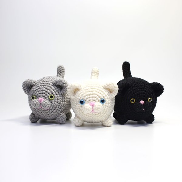 AmigurumiPattern, CrochetPattern, PDF, Digital file, Pattern, English, Handmade, Fat Cat, Cute Cat, Cat Doll