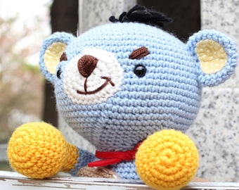 Amigurumi Pattern, Crochet Pattern ,Handmade, PDF, Digital file, Doll, Crochet, PDF Pattern, Bear, Animal, Character, Rocky Bear