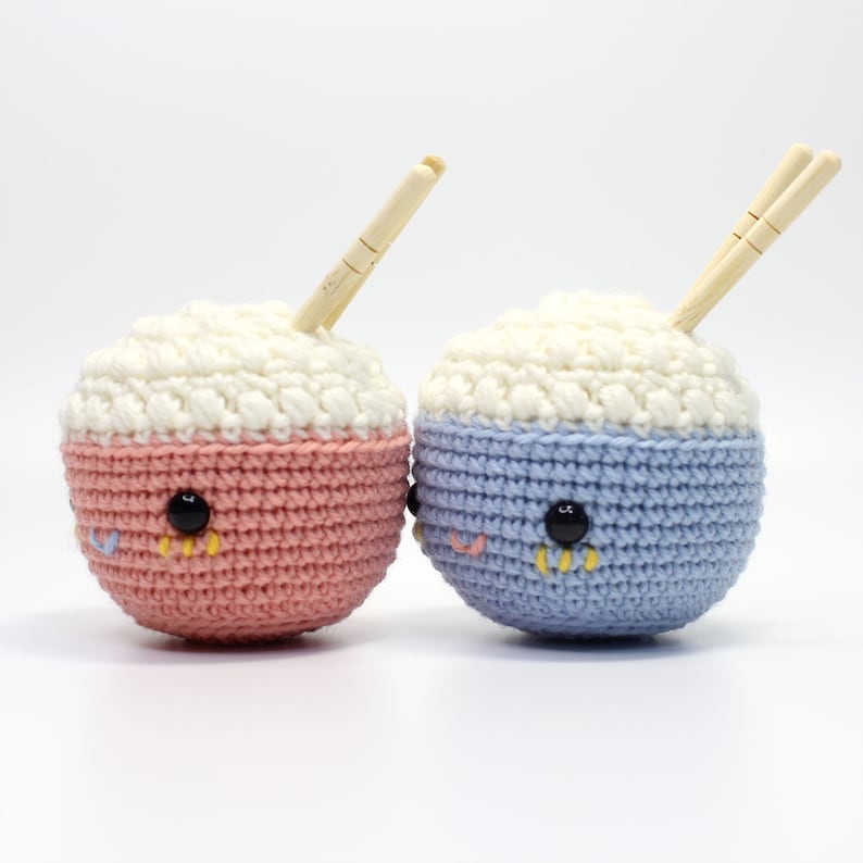 Crochet Small Rice Bowl Pattern Amigurumi Steamed Rice Crochet Pattern (PDF Download, English) - Etsy