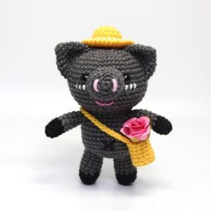Amigurumi Pattern, Crochet Pattern, PDF, Digital file, Pattern, English, Handmade, Jeju Island, Pig, Black Pic