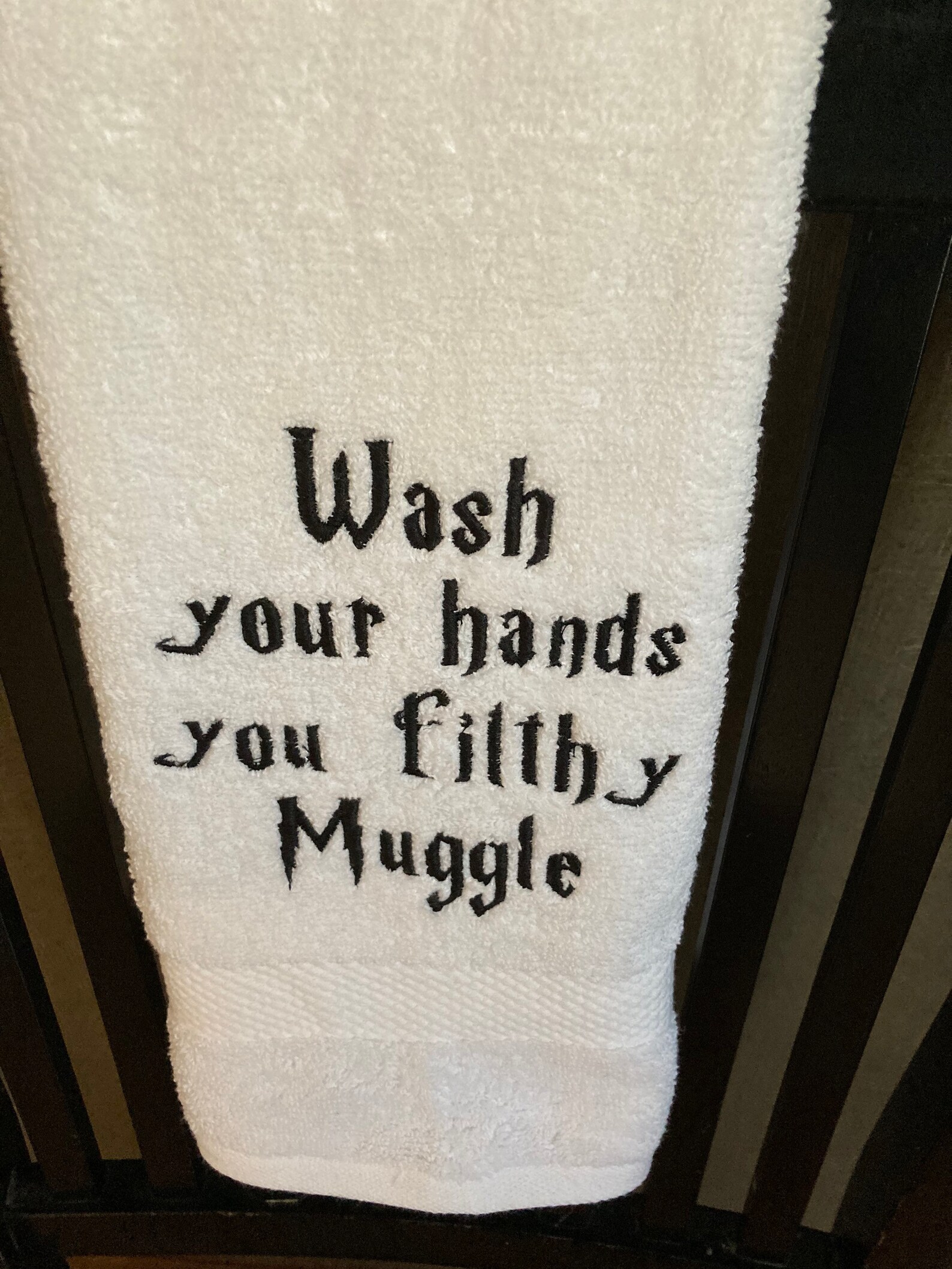 Harry Potter Inspired Hand Towel Filthy Muggle Towel Etsy