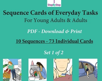 PDF - 10 Sequences of Everyday Activities for Young Adults & Adults (Set 1 of 2)