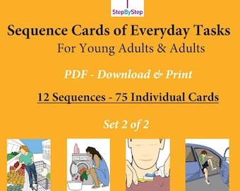 PDF - 12 Sequences of Everyday Activities for Young Adults & Adults (Set 2 of 2)