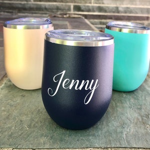 Stemless Wine Tumbler / Wine Tumbler / Personalized Wine Glass / Stainless Steel Tumbler / Bridesmaid Gift / Wine Tumbler / Christmas