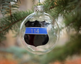 Police Officer Ornament / Personalized Ornament / Christmas Ornament / First Responder / Custom Gift / Christmas Ball / Law Enforcement