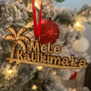 Mele Kalikimaka Christmas Ornament SVG file - great for glowforge