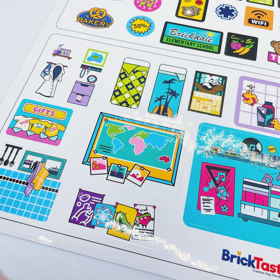 Sticker Sheet Friends Inspired Fits Leg0 Blocks High Quality Used Leg0 Etsy