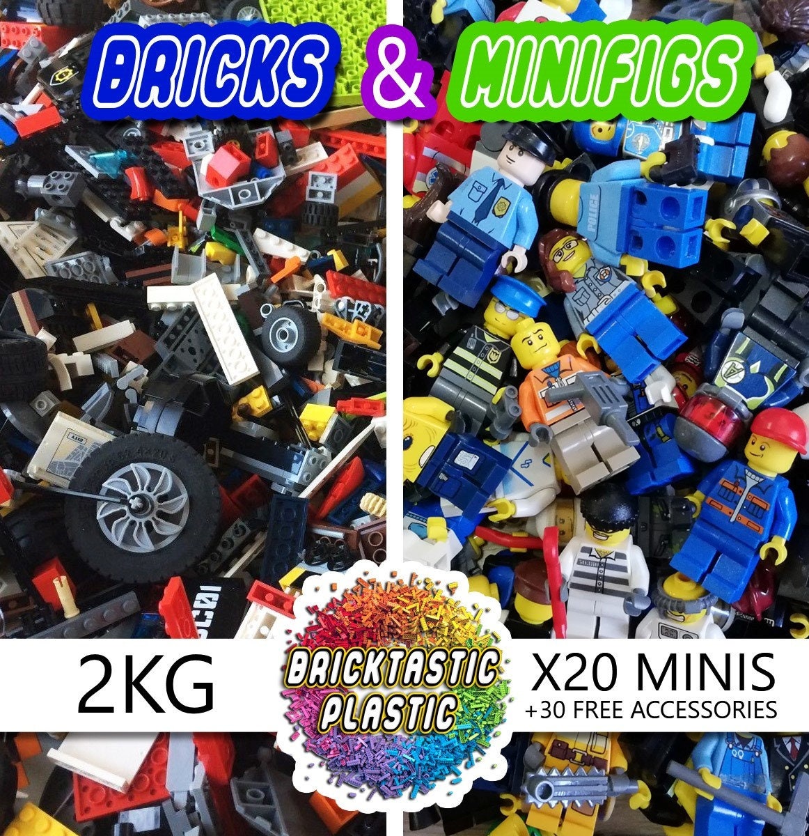 Lego Minifigures 10 x Random Lego Mini figures Accessories Star Wars etc  Bundle