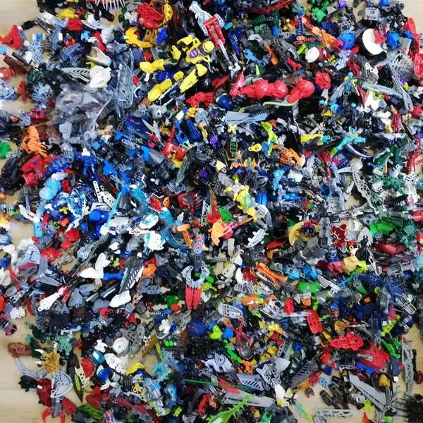 LEGO - 1KG (250pcs) Bionicles Hero Factory Figuras de acción construibles Paquete(s) de mezcla a granel - Ieg0 Ieg0 - bolsas semi completas y con piezas