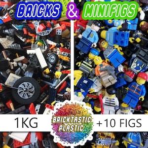 LEGO CREATIVITY PACKS BULK SUPERHEROES 1KG 850PC'S 3 FIGS MARVEL & DC COMICS