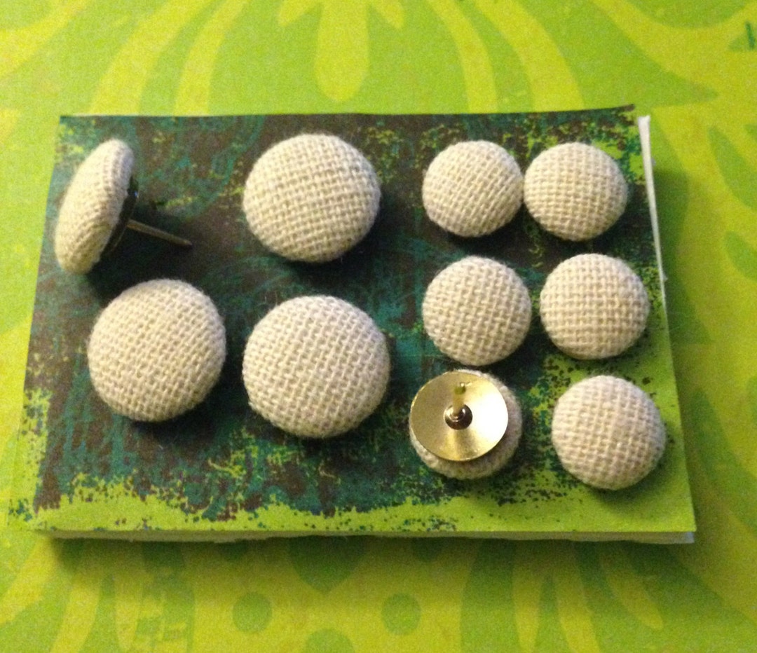 Decorative Canvas Covered Tacks/push Pins Memo/bulletin/cork Etsy