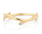 Thorn Ring, Branch Ring, Branch Wedding Band, 14K ring, Unique Engagement Ring, 14K Solid Gold Ring, Engagement ring